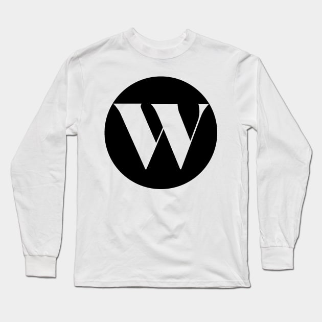 W (Letter Initial Monogram) Long Sleeve T-Shirt by n23tees